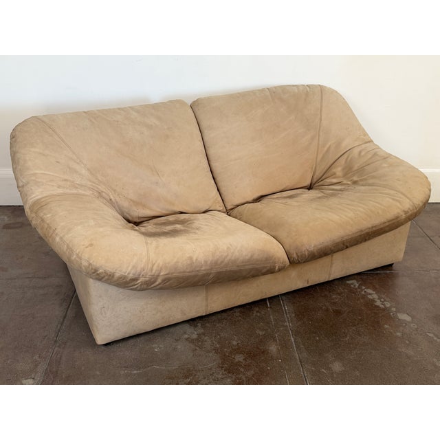 Vintage 1970’s Leolux Leather Loveseat Sofa For Sale - Image 15 of 18