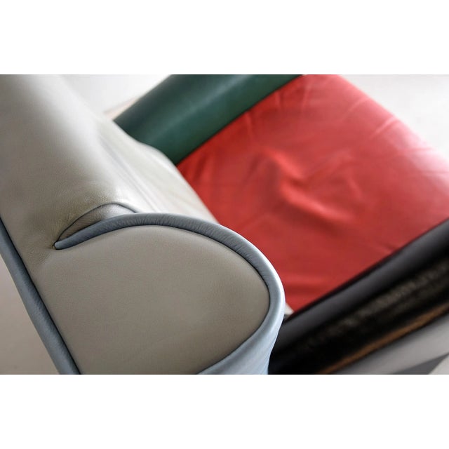 Set of Vintage Armchair and Ottoman by Alessandro Mendini for Matteo Grassi, 1986 For Sale - Image 9 of 11