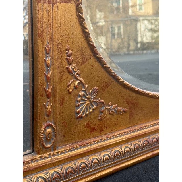 Antique Reproduction Neoclassical Regency Carved Gilt Mirror For Sale - Image 4 of 8