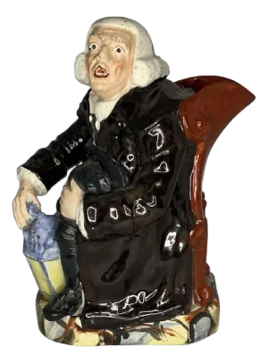 Antique Staffordshire Night Watchman Toby Jug: George Whitfield, c. 1810-1830