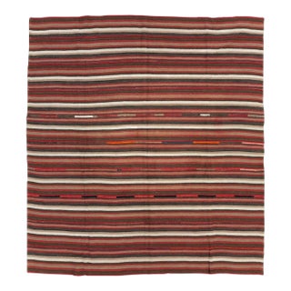 Galerie Shabab Collection Mid-20th Century Handmade Turkish Flatweave Kilim Square Area Rug For Sale
