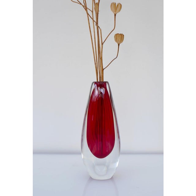 1960s Mid-Century Modern Scandinavian Sommerso Art Glass Vase by Ernst Gordon, 1960s For Sale - Image 5 of 12