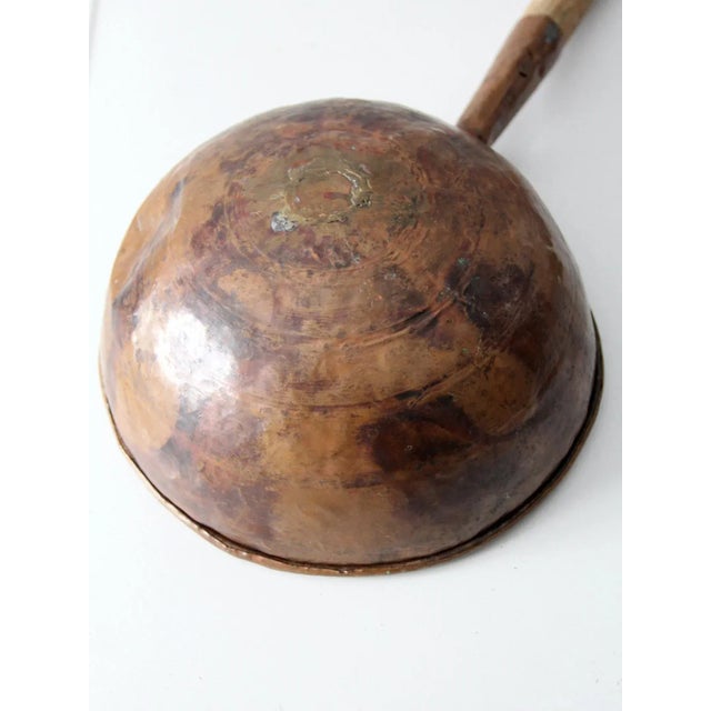 Antique Round Bottom Copper Pan For Sale - Image 10 of 13