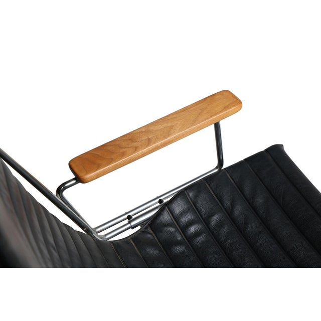 Gerald McCabe for Brown Saltman Steel and Walnut Mid-Century Rocking Chair, Attributed For Sale - Image 11 of 12