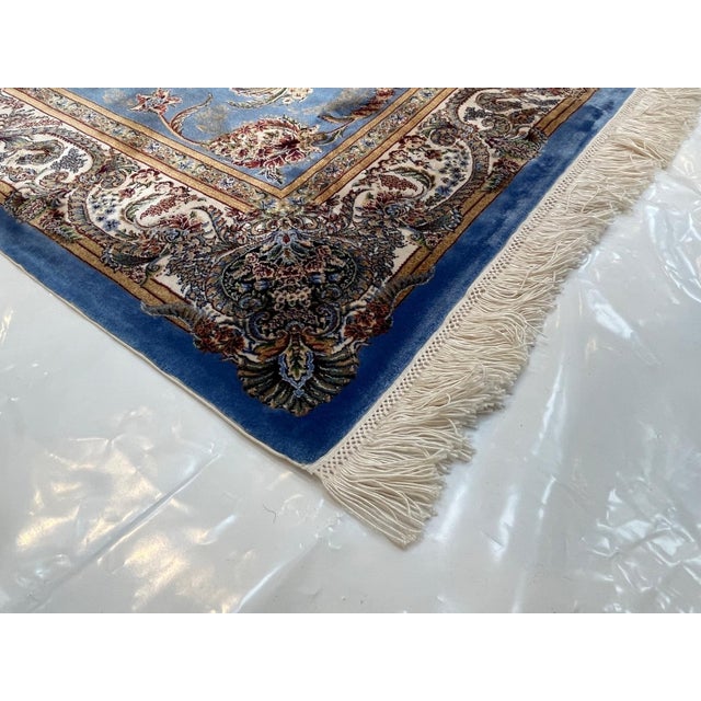 Signed Silk Turkish Rug ,4' X 6' For Sale In New York - Image 6 of 6