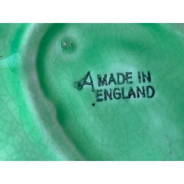 Bright Green Mid 20th Century Bright Green Mid-Century Leaf Tray From England For Sale - Image 8 of 13