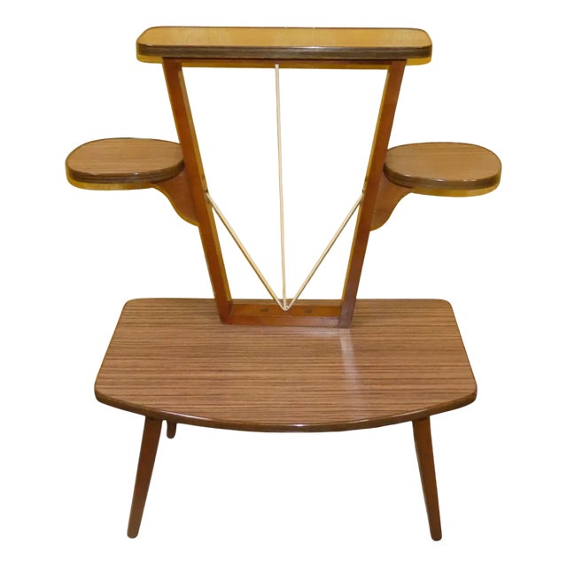 Flower Etagere in Teak Style Forrmica, 1960s For Sale