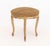 Wood Louis XV Style Snakeskin Print Upholstered Ottoman For Sale - Image 7 of 7