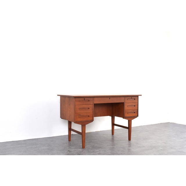Mid-Century Modern Danish Teak Executive Desk, 1960s For Sale - Image 9 of 18
