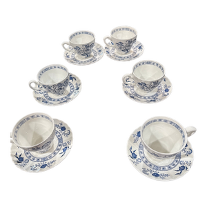 Mid 20th Century Blue Nordic Johnson Brothers - 12 pcs