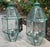 Metal Pair of Vintage Solid Brass Wall Lanterns – Large Beveled Glass Sconces For Sale - Image 7 of 17