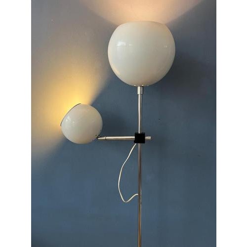Mid-Century Space Age White Eyeball Floor Lamp For Sale - Image 4 of 13