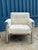 1970s Vintage Modern Chrome & Cream Corduroy Lounge Chair by James David Inc For Sale - Image 4 of 7