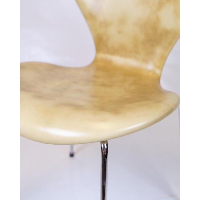 1950s Chairs in Natural Leather from Fritz Hansen, 1955, Set of 8 For Sale - Image 5 of 12