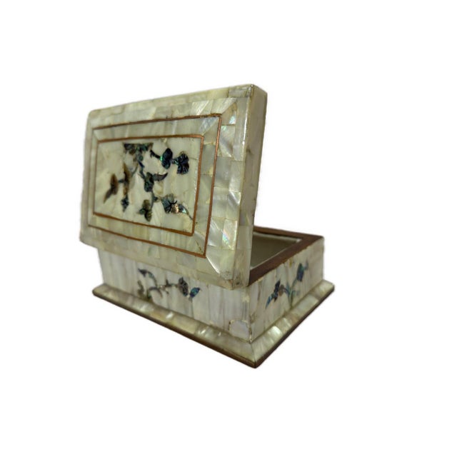 Handmade Mother of Pearl Jewelry Box – Egyptian Inlay Decor For Sale - Image 4 of 9