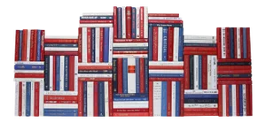 Decorative Books - Americana Book Wall - Set of 150 Red and Blue Books