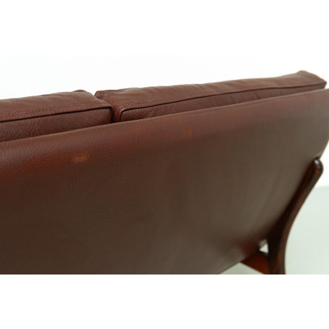 Danish Modern Leather and Rosewood Sofa from Eran, 1960s For Sale - Image 12 of 18