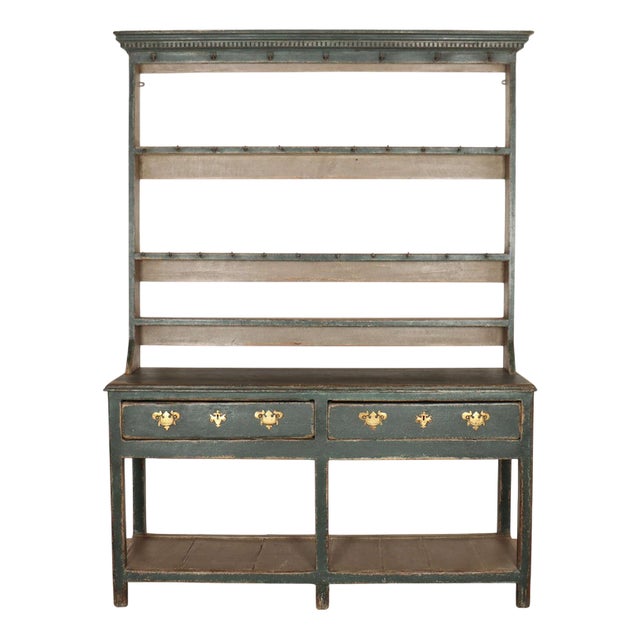 English Painted Pot Board Dresser For Sale