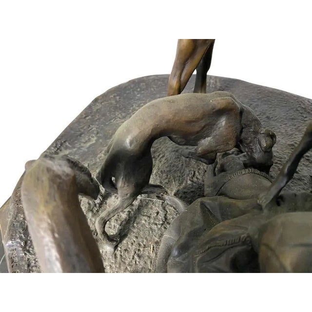 Bronze Sculpture of Hunting Party, 19th-Century For Sale - Image 6 of 12