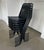 Great set of black metal (dining) chairs manufactured by Arrben, Italy in the 1980s. Seats and backrests are made from...