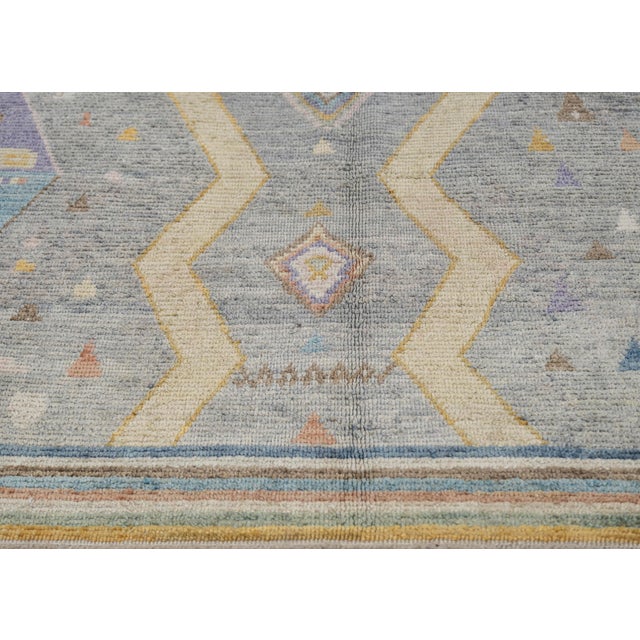 Turkish Oushak Rug Multicolor Handwoven Rug 5'4" X 7'7" For Sale - Image 4 of 9