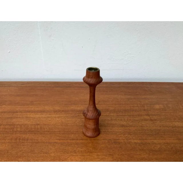 Wood Mid-Century Danish Teak Candleholder from Rasmussen Copenhagen, 1960s For Sale - Image 7 of 13