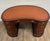 Vintage Colonial MFG Leather Top Kidney Shaped Writing Kneehole Desk or Vanity For Sale - Image 4 of 9