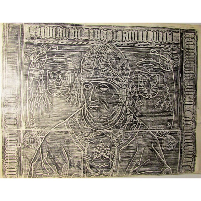 St. Michael, Bernkastel-Kues, Mosel River Germany 1967 Church Floor Rubbing Overall measures 47 1/2" wide and 29 3/4"...