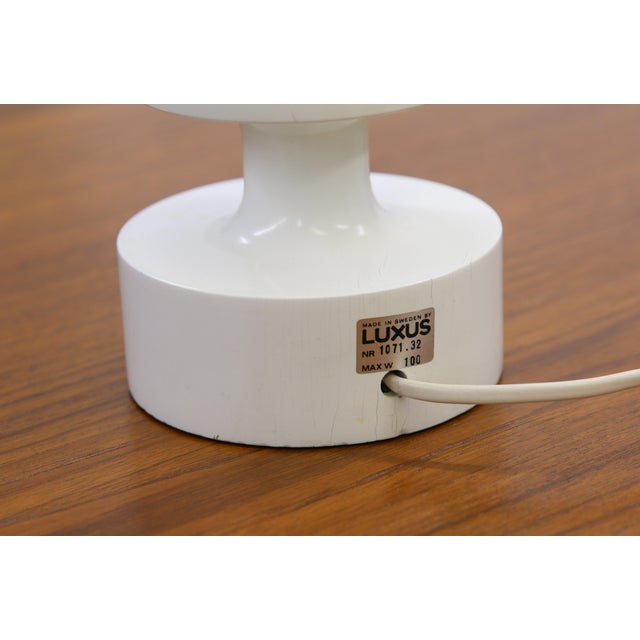 1960s Uno and Östen Kristiansson for Luxus Vittsjö Table Lamp With Verner Panton Shade For Sale - Image 9 of 12