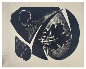 Ernst Günter Hansing, Abstract Composition, 1955, Woodcut