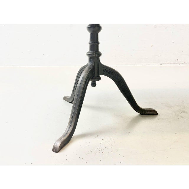 Chestnut Table with Cast Iron Legs from Horgen Glarus, 1920s-1940s For Sale - Image 14 of 16