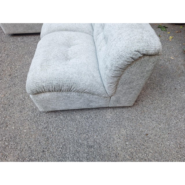 Gray Modular Sofa in Fabric with Four Modules and Corner, 1970s, Set of 5 For Sale - Image 8 of 17