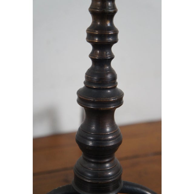 Late 18th Century Antique Georgian Wrought Iron Brass Hearthware Fire Dogs Andirons- Set of 2 For Sale - Image 6 of 12