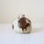 Ceramic Wabi Sabi Studio Pottery Sculptural Rounded Bud Vase With Strokes of Mottled Brown & Ivory Drip Glaze For Sale - Image 7 of 16