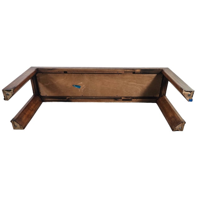 Wood 1970s Drexel Heritage Captiva Faux Bamboo Console Table With Glass Top 56" For Sale - Image 7 of 10
