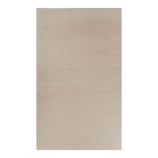 Rug & Kilim’s Oversized Modern Textural Rug in Beige and Cream Striae - 12x20 For Sale