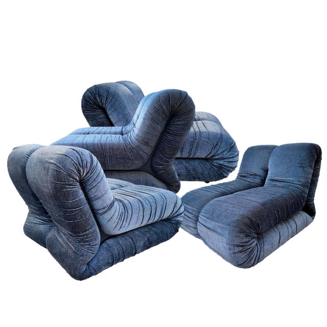 Pagrù Armchairs by C. Vagnoni for 1P, Set of 4 For Sale