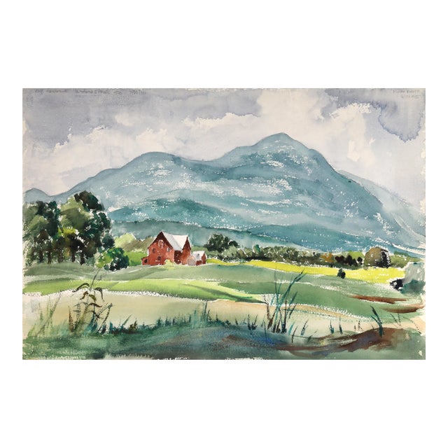 1950s "Woodstock P5.75" Watercolor Painting by Eve Nethercott For Sale