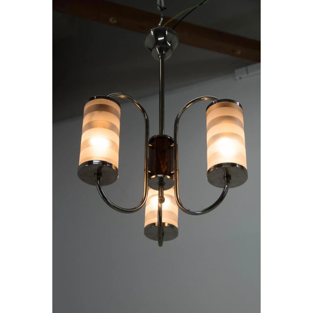 1930s Art Deco Chandelier, Czechoslovakia, 1930s For Sale - Image 5 of 10