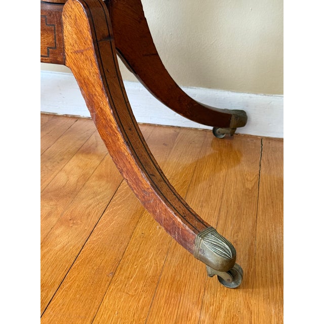 Antique Flip Top Convertible Console to Game Table For Sale - Image 12 of 13