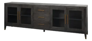Antique Grey Leather Sideboard