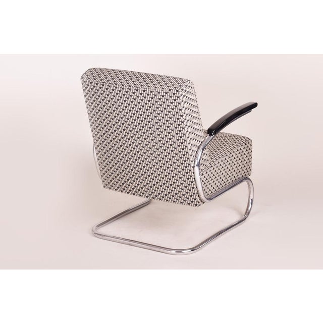 Bauhaus Bauhaus Armchair in Chrome attributed to Mücke-Melder, Czech, 1930s For Sale - Image 3 of 6