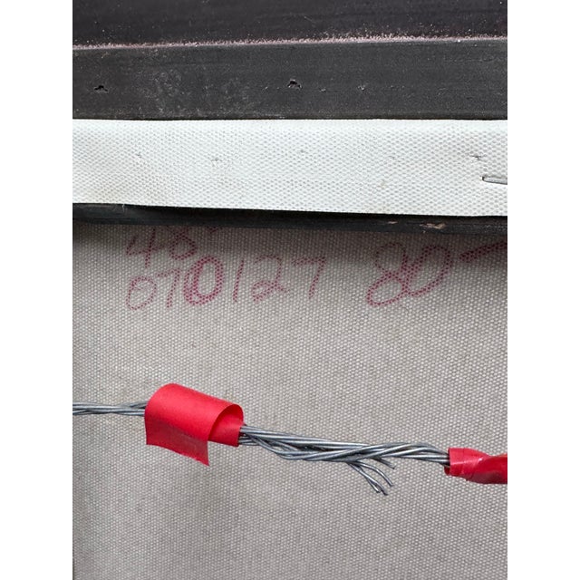 Vintage Giltwood Sunny Day on Open Road Canvas Oil on Painting, Signed For Sale - Image 11 of 12