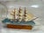 1960s Vintage Handmade Nautical Wood Sail Ship Boat in Glass Bottle Model Sculpture For Sale - Image 5 of 14