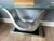 Contemporary Elite Modern Glass Console Table With Stainless Steel Ribbon Pedestal For Sale - Image 3 of 5