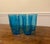 Blue Period Mid 20th Century Anchor Honking Mid Century modern Colonial Tulip Laser Blue Glasses - Set of 5 For Sale - Image 8 of 10