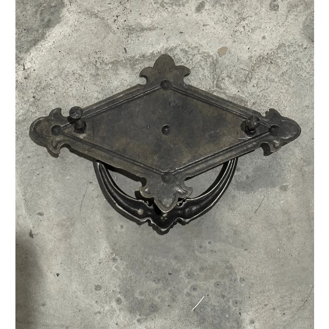 Mid 20th Century Vintage Gothic Style Metal Drawer Pull Handle For Sale - Image 5 of 9