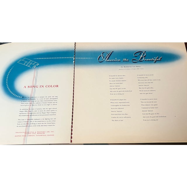 Vintage promotional landscape brochure titled "America the Beautiful” produced and published in 1945 specifically...