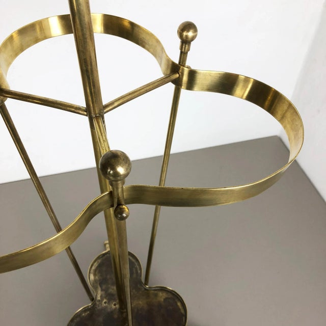 XXL Bauhaus Brass Umbrella Stand, 1950s For Sale - Image 9 of 18