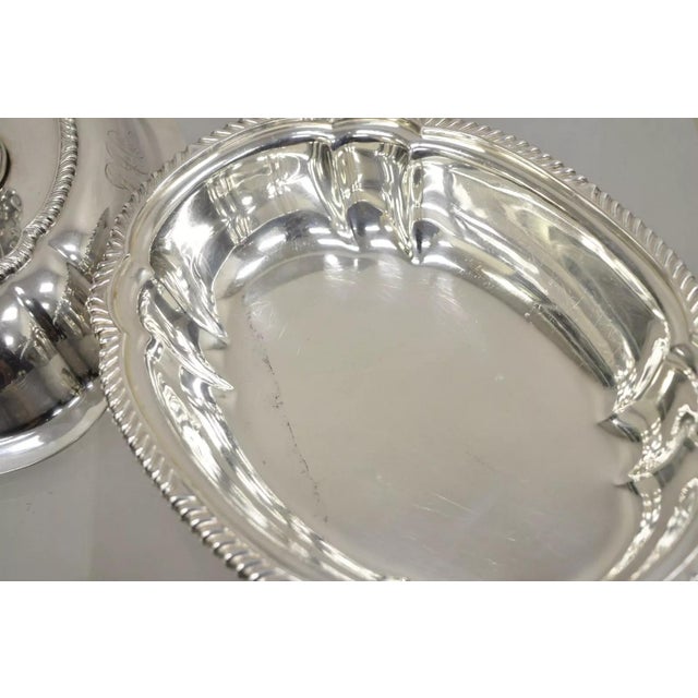 Metal Antique Gm Co Victorian Silver Plated Covered Vegetable Dish Serving Platter For Sale - Image 7 of 11